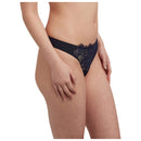 Skarlett Blue Black Entice Front Lace Thong