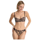 Skarlett Blue Black Entice Front Lace Thong