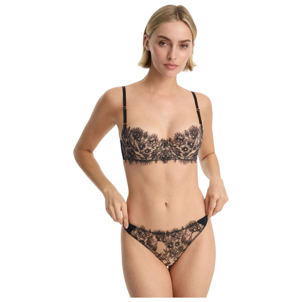 Skarlett Blue Black Entice Lace Balconette Bra