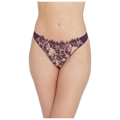 Skarlett Blue Purple Entice Front Lace Thong