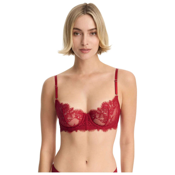 Skarlett Blue Red Entice Lace Balconette Bra