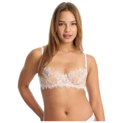 Skarlett Blue White Entice Lace Balconette Bra