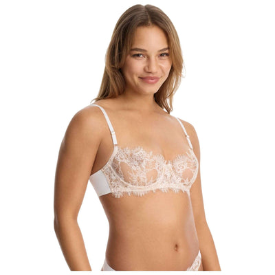 Skarlett Blue White Entice Lace Balconette Bra