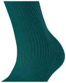 Falke Green Shiny Rib Socks