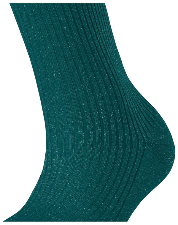 Falke Green Shiny Rib Socks