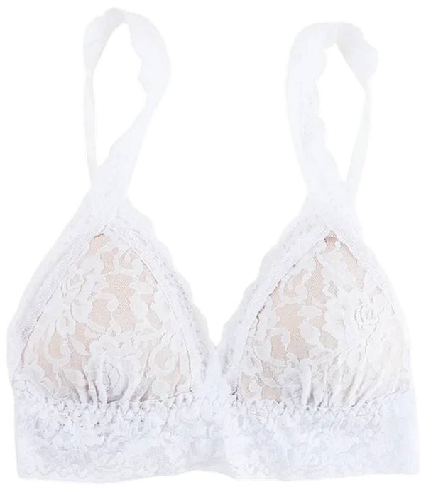 Hanky Panky White Signature Lace Padded Crossover Bralette