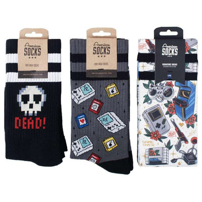 American Socks Black Gamer Box Gift Box Socks