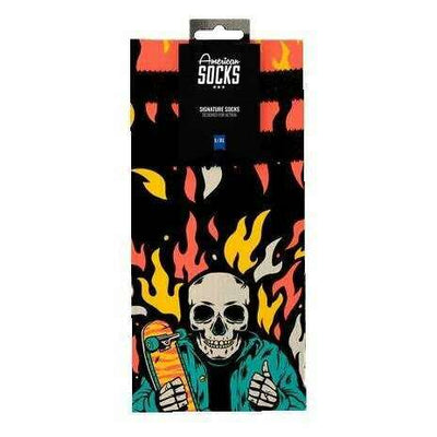 American Socks Black Welcome to Hell Mid High Socks