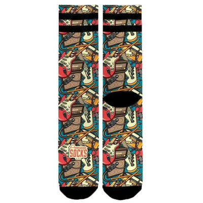 American Socks Navy Rockband Mid High Socks