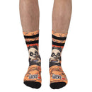 American Socks Orange Panda Mid High Socks