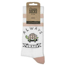 American Socks White Always Late Mid High Socks
