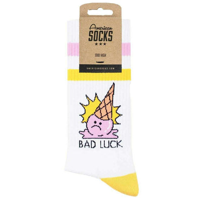 American Socks White Loser Mid High Socks