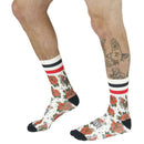 American Socks White Moth Mid High Socks