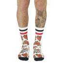 American Socks White Moth Mid High Socks