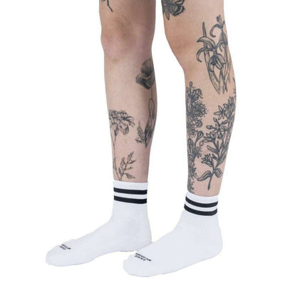 American Socks White Old School Ankle High Socks