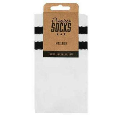 American Socks White Old School Ankle High Socks