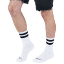 American Socks White Old School I Mid High Socks