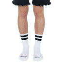 American Socks White Old School I Mid High Socks