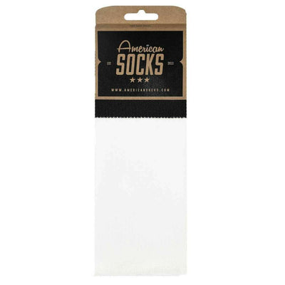American Socks White Old School I Mid High Socks