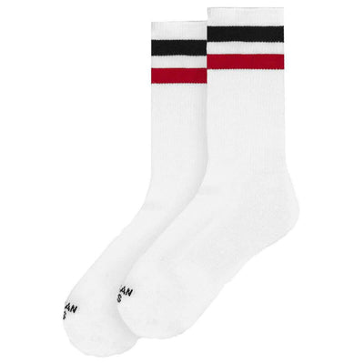 American Socks White Teenage Anarchist Mid High Socks