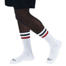 American Socks White Teenage Anarchist Mid High Socks