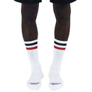 American Socks White Teenage Anarchist Mid High Socks