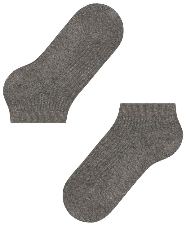 Falke Grey Shiny Rib Sneaker Socks