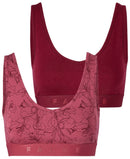 Falke Red Daily Comfort Print 2-Pack Bustier Bralette