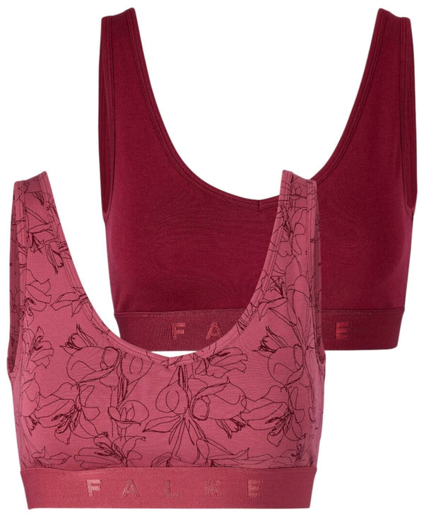 Falke Red Daily Comfort Print 2-Pack Bustier Bralette