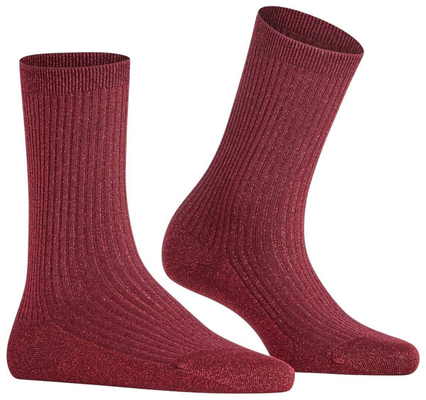 Falke Brown Shiny Rib Socks