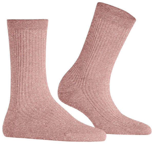 Falke Pink Shiny Rib Socks