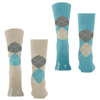 Burlington Beige Everyday Argyle 2-Pack Socks
