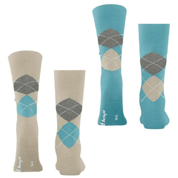 Burlington Beige Everyday Argyle 2-Pack Socks
