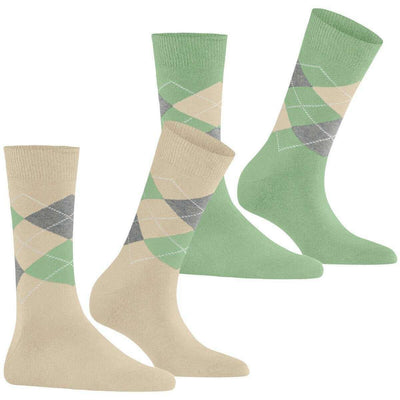Burlington Beige Everyday Argyle 2-Pack Socks