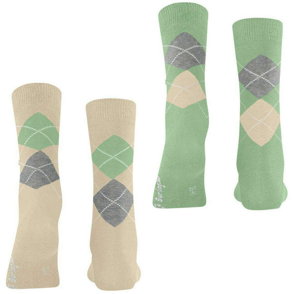 Burlington Beige Everyday Argyle 2-Pack Socks