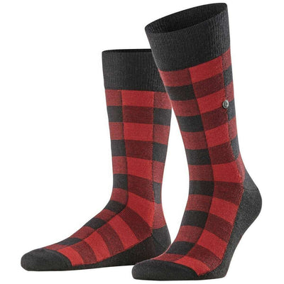 Burlington Black Buffalo Check Socks