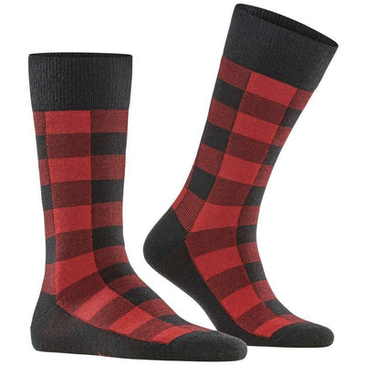 Burlington Black Buffalo Check Socks