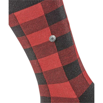 Burlington Black Buffalo Check Socks