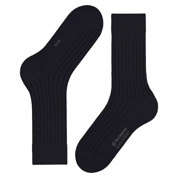 Burlington Black Duke Street Socks