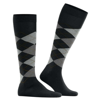 Burlington Black Edinburgh Knee High Socks