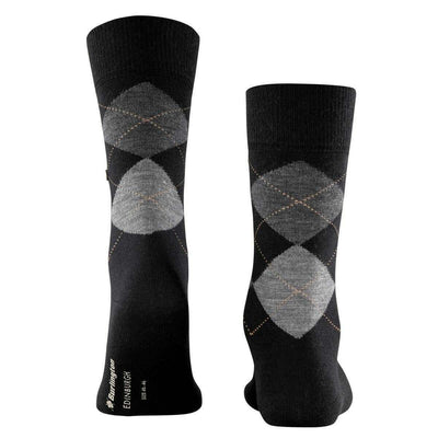Burlington Black Edinburgh Socks