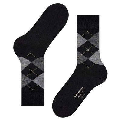 Burlington Black Edinburgh Socks