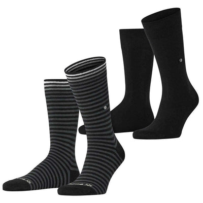 Burlington Black Everyday Stripe 2-Pack Socks
