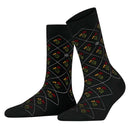 Burlington Black Flower Socks