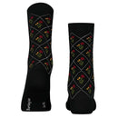 Burlington Black Flower Socks