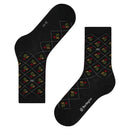 Burlington Black Flower Socks
