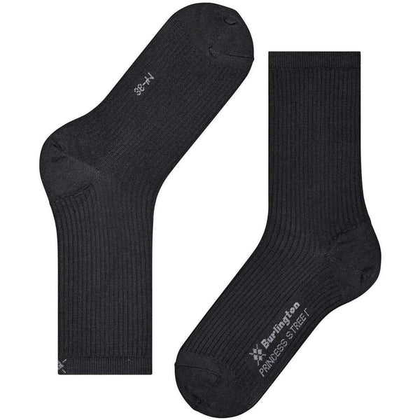 Burlington Black Princess Street Socks