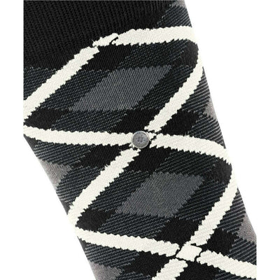 Burlington Black Tartan Socks