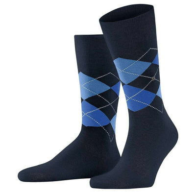 Burlington Blue Argyle Basic Gift Box Socks