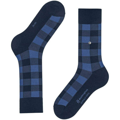 Burlington Blue Buffalo Check Socks